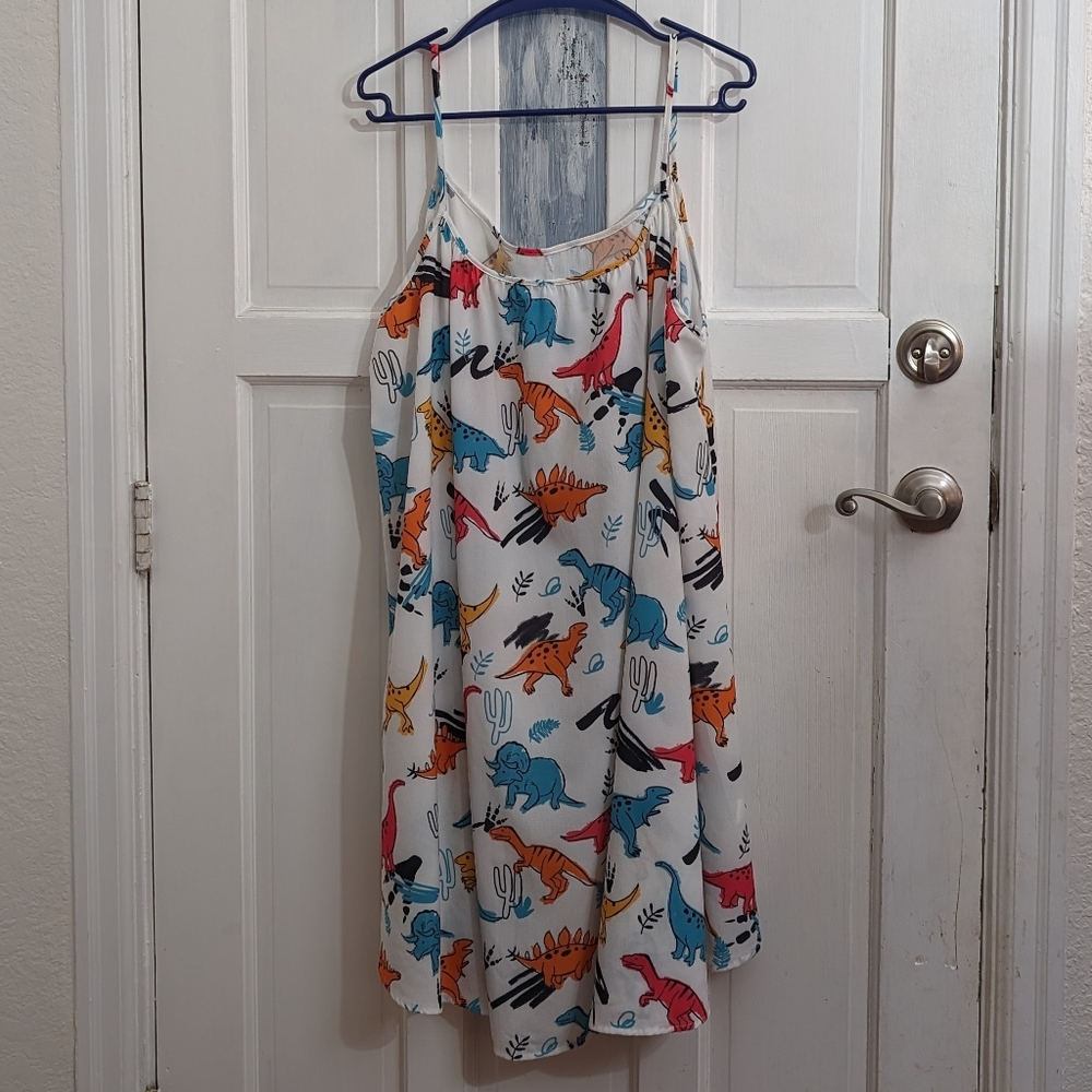 Dinosaur and Cactus Slip Nightgown